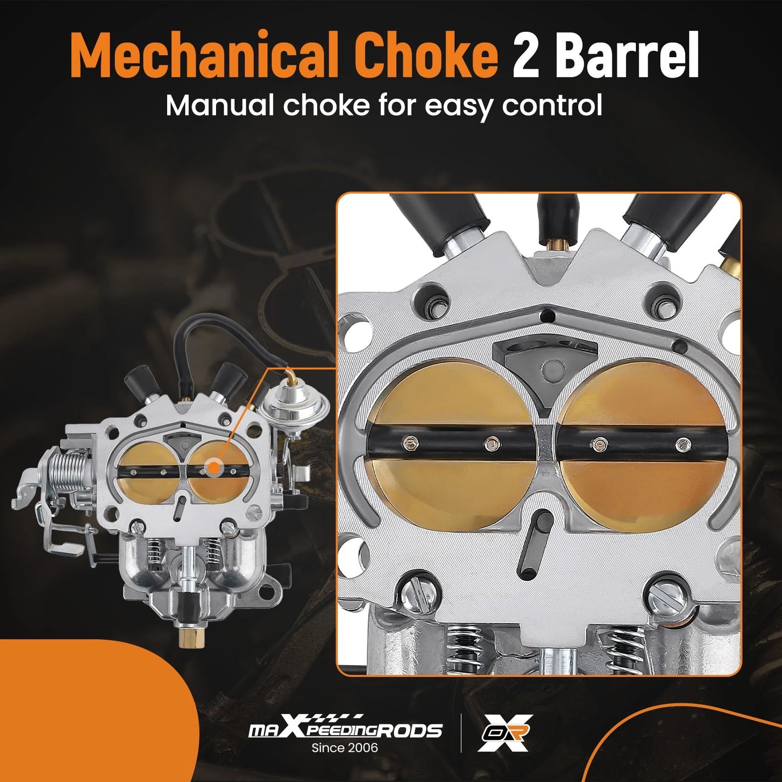 Manual Choke 2BBL Carburetor for Dodge Truck Plymouth 273-318 Engines (1966–1973)