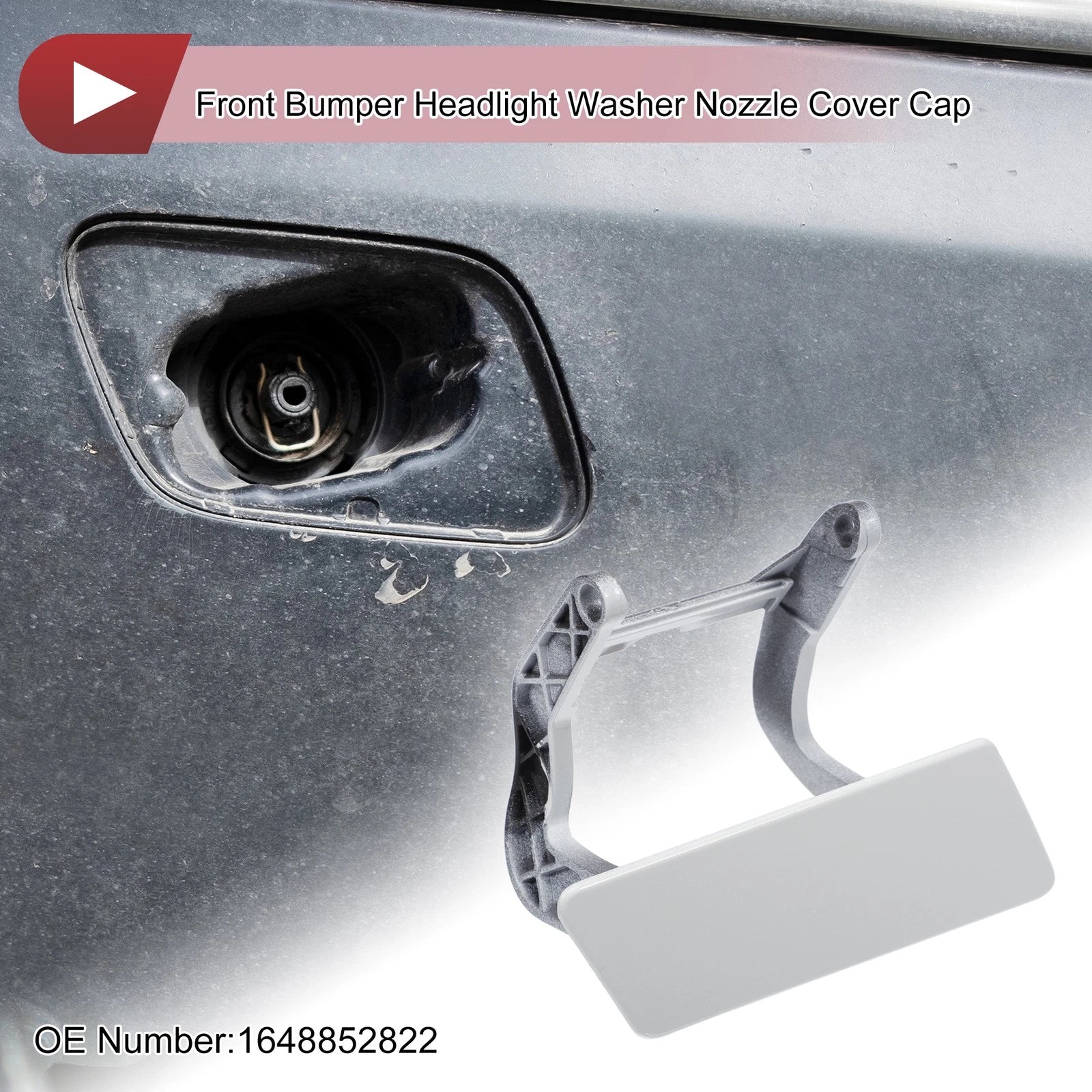Front Right Washer Nozzle Cover Cap for Mercedes-Benz GL450 (2007–2012) White