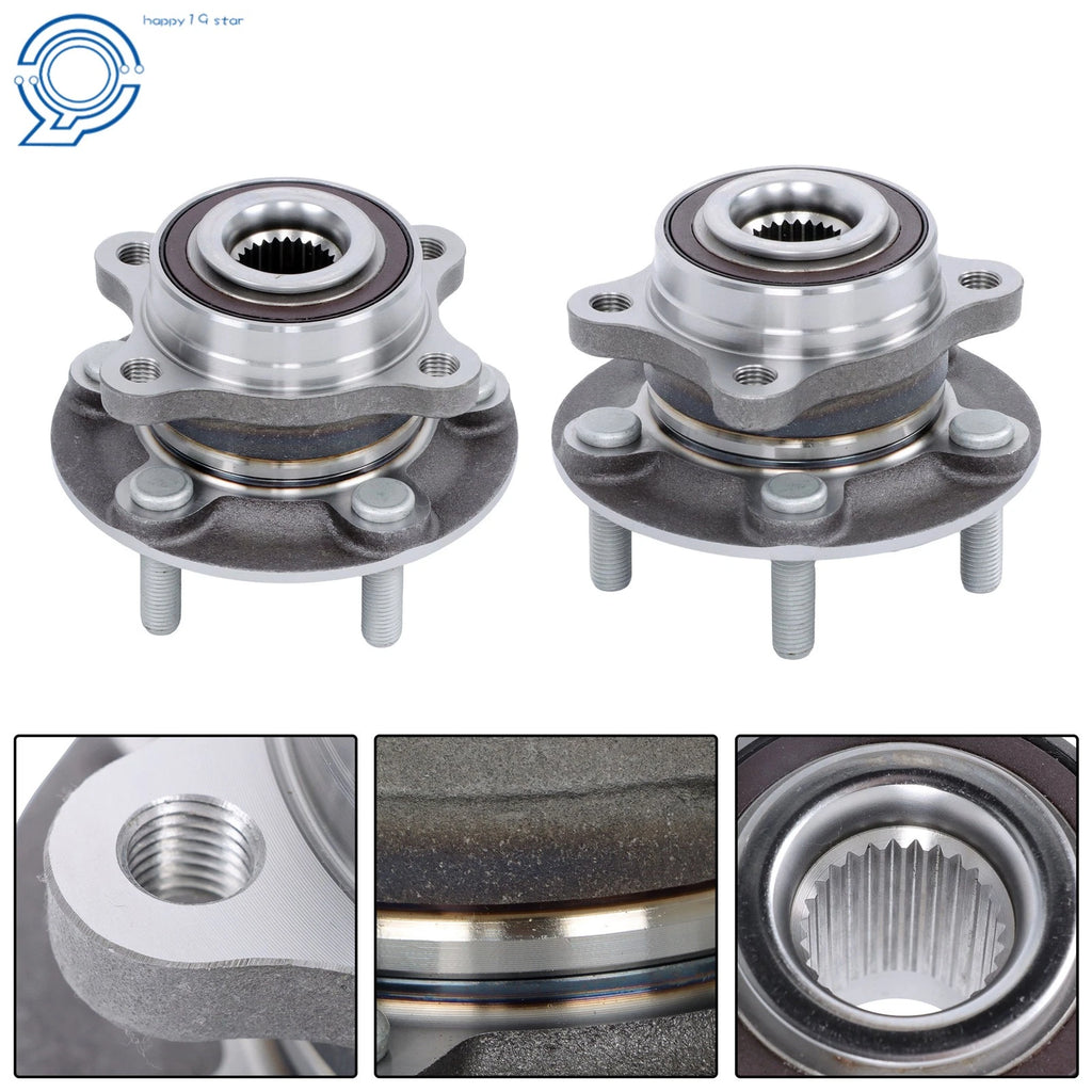 2 Front Rear Wheel Hub Bearings for Ford Fusion (2013–2020) Lincoln MKZ (2013–2016)