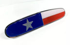 Texas Flag Emblem for Freightliner Chrome Die Cast Heavy Duty (10-1/8" x 2-1/8")