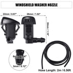 Set of 2 Windshield Washer Nozzles for Toyota Tacoma (2005–2023) No.8538104030