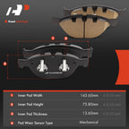 Set of 4 Front Ceramic Brake Pads for BMW M5 M6 (2006–2010)