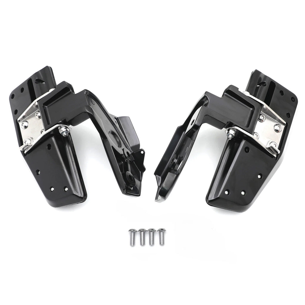 Black Omni Driver Floorboards Foot Pegs for Honda Gold Wing GL1800 (2018–2021)