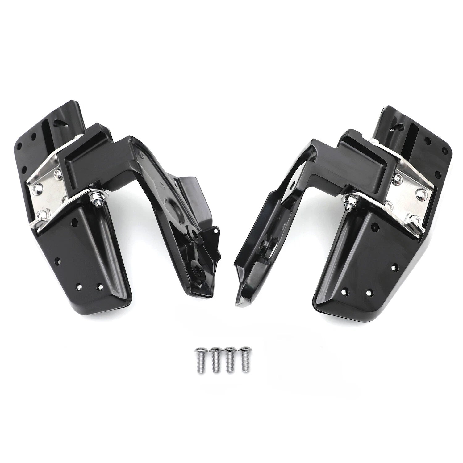 Black Omni Driver Floorboards Foot Pegs for Honda Gold Wing GL1800 (2018–2021)