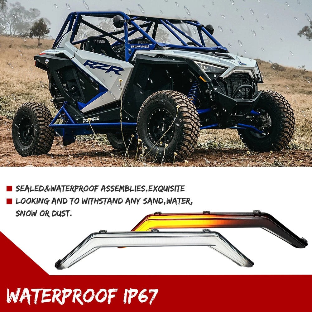 Front Grille Upper Sequential LED Signal Lamp for Polaris RZR PRO XP / 4