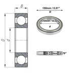 Deep Groove Ball Bearing P5 for Scooter Skateboard Wheel (110x150x20mm)