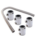 Set of 48" Stainless Steel Radiator Coolant Water Hose for Universal Fit