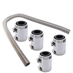 Set of 48" Stainless Steel Radiator Coolant Water Hose for Universal Fit