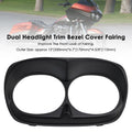 Dual Headlight Trim Bezel Cover for Harley Road Glide (1998–2013) Matte Black