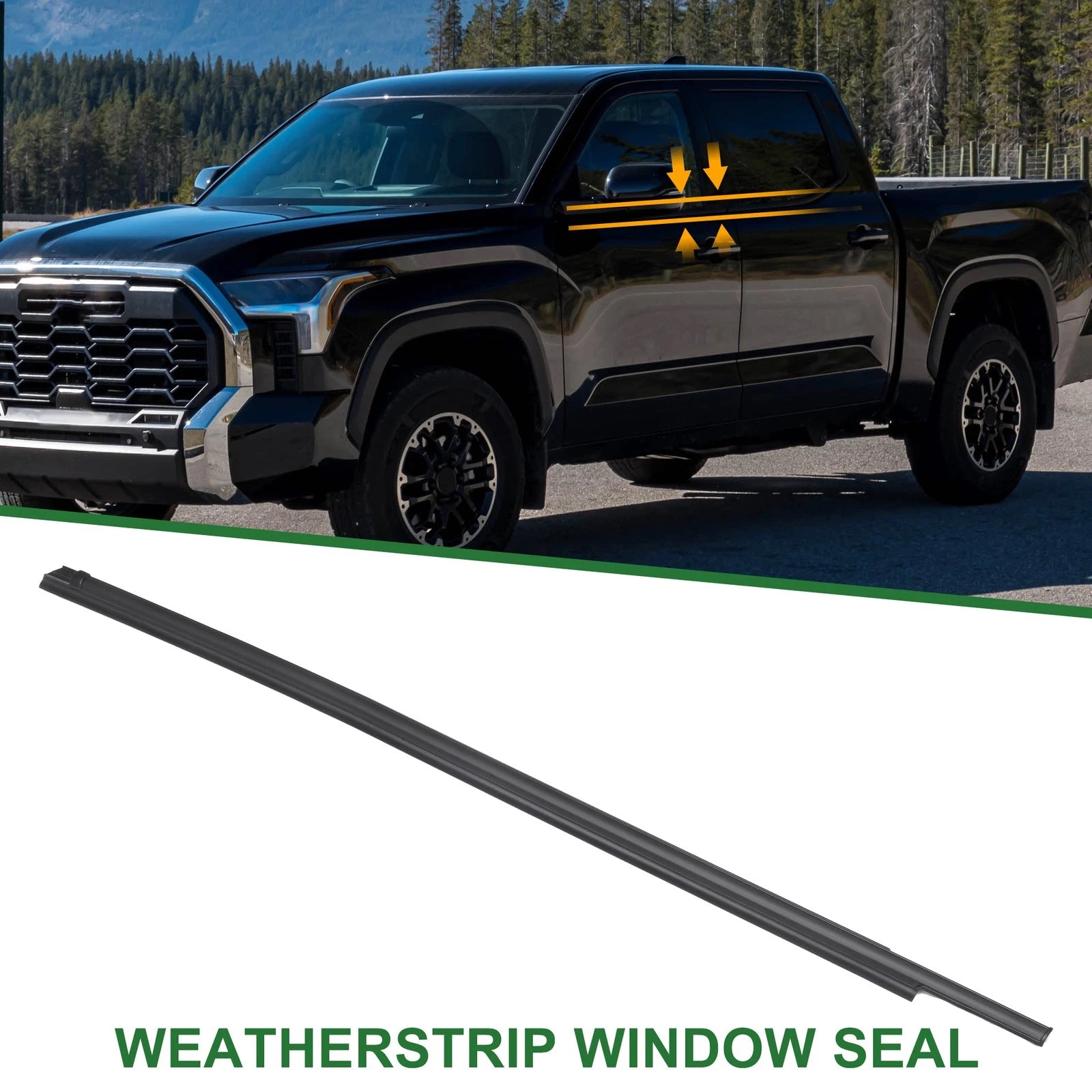 1pc Rear Left Weatherstrip Window Seal No. 681640C020 for Toyota Tundra (2007–2021)