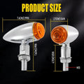 2X Motorcycle Turn Signal Lights Blinker Indicator Amber Universal