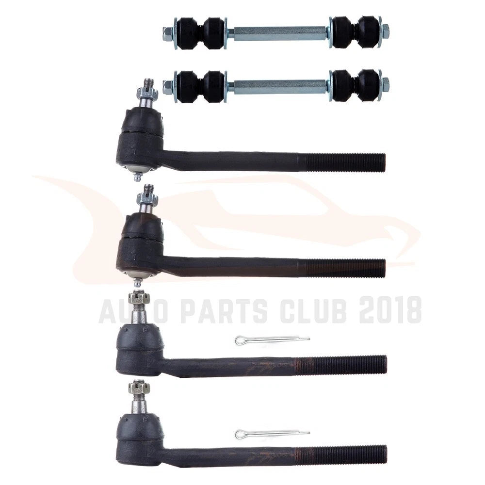 Set of 4 Inner Outer Tie Rod Ends & Sway Bar Links for GMC Sonoma (1996–2003)