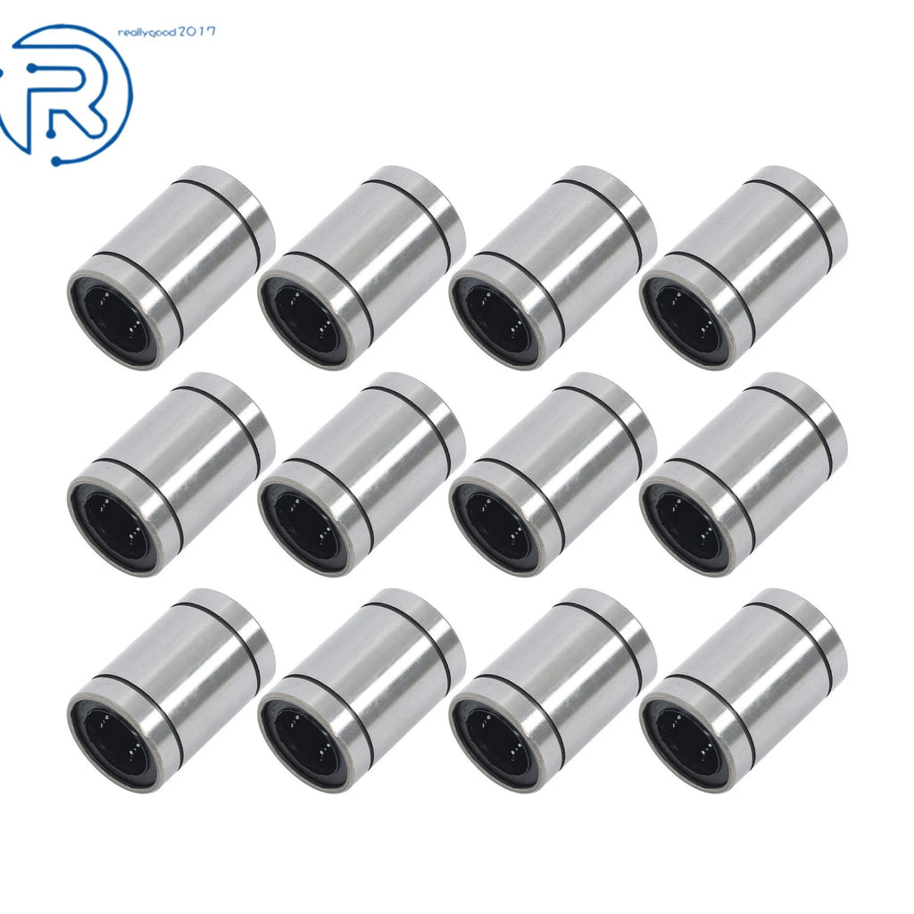 12Pcs LM25UU Linear Ball Bearings for Various Applications (40mm OD, 25mm Bore)