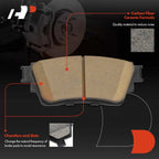 Set of 4 Rear Side Ceramic Brake Pads for Nissan Kicks (2021)