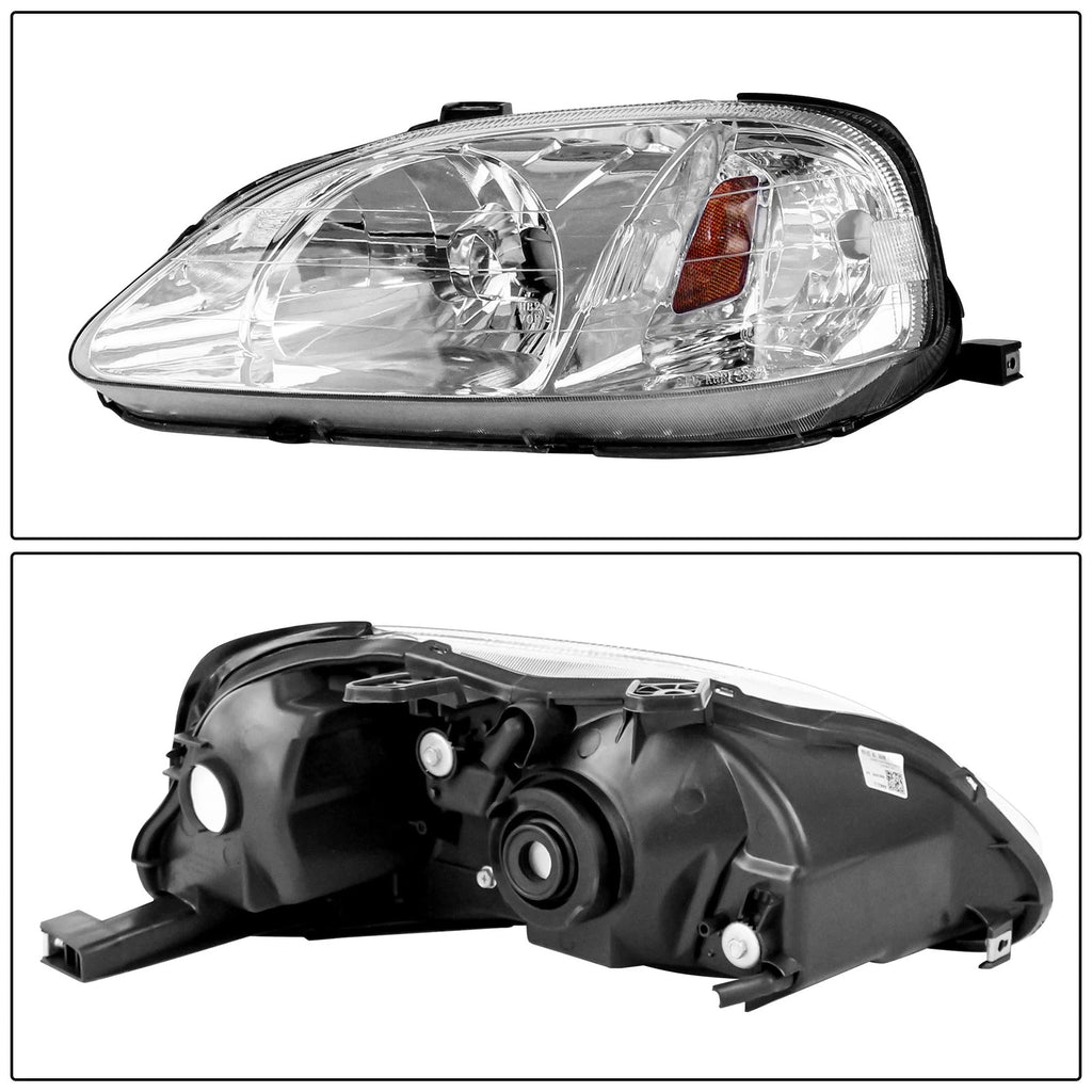 Pair Headlights for Honda Civic (1999-2000)