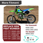Water Pump Rebuild Kit w/ Clutch Cover Gasket Seal for Kawasaki KX60 (1985–2003)