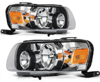 Headlight Assembly Pair for Ford Escape (2005–2007) 2.3L 3.0L Black Amber