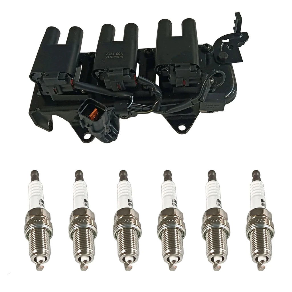 Set of 6 Ignition Coils & Spark Plugs for Hyundai Tucson Kia Sportage (2005–2010)