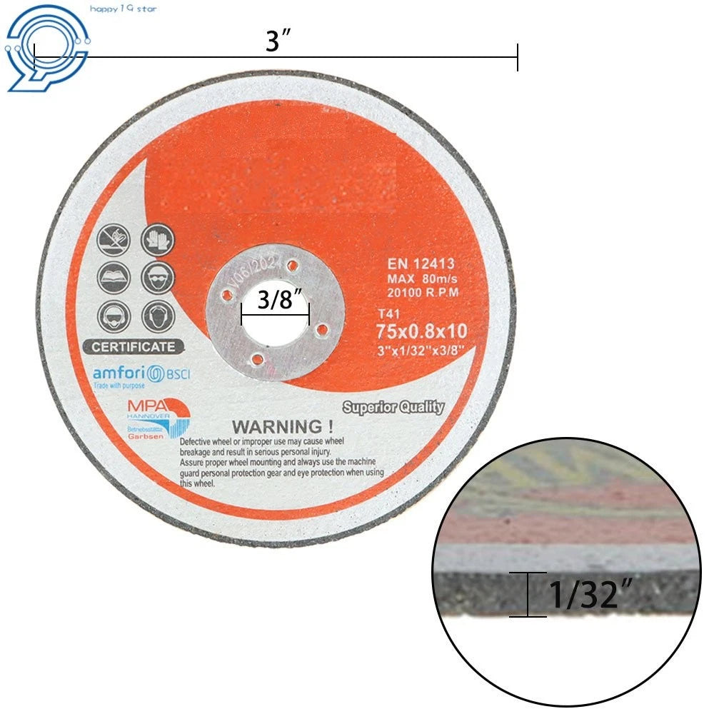 Set of 20 Cut Off Wheels for Metal Cutting