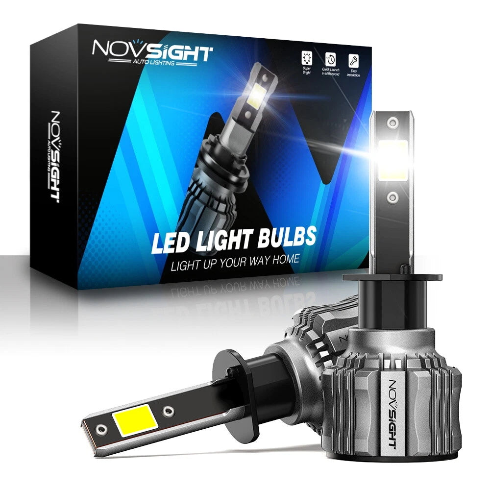2X H1 LED Headlight Bulbs 15000LM 6500K 72W for NOVSIGHT