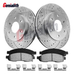 Front Drilled Disc Rotors & Brake Pads for Nissan Titan, Pathfinder, Infiniti QX56 (2004–2015)