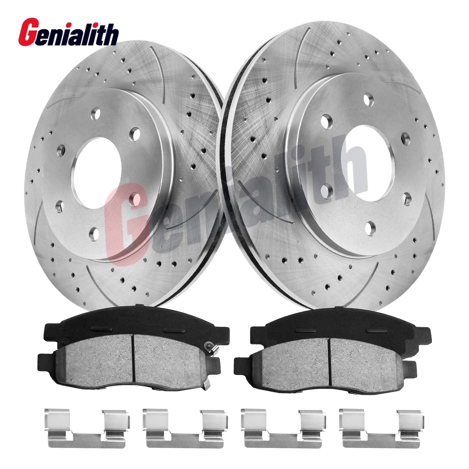 Front Drilled Disc Rotors & Brake Pads for Nissan Titan, Pathfinder, Infiniti QX56 (2004–2015)