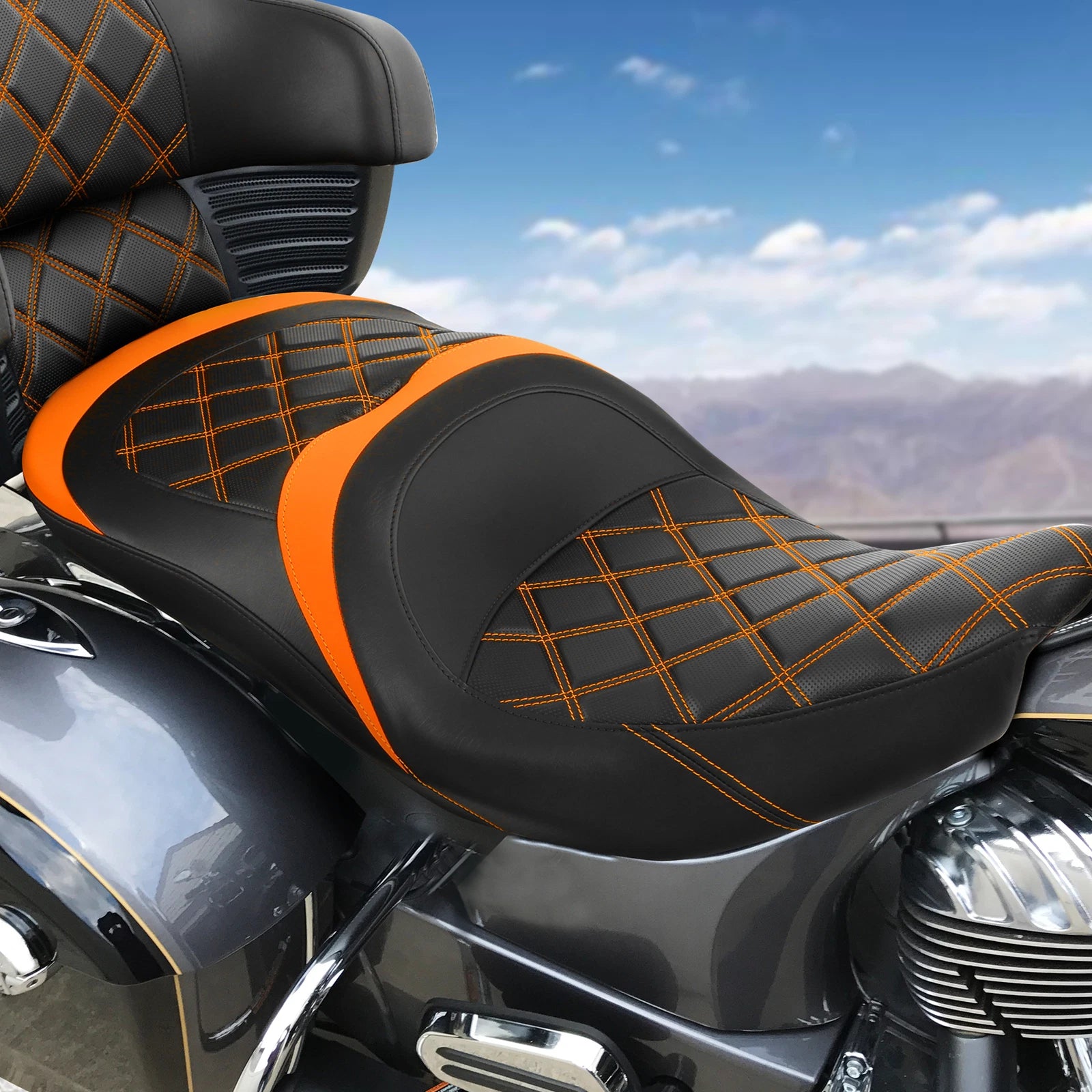 Driver Passenger Seat for Indian Chieftain Dark Horse Roadmaster (2016–2025)