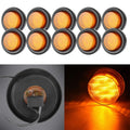10pcs Amber Side Marker Lights for Trailer (Round Shape)
