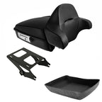 Matte Chopped Trunk Backrest Pad for Harley Touring Road Glide (2014–2026)
