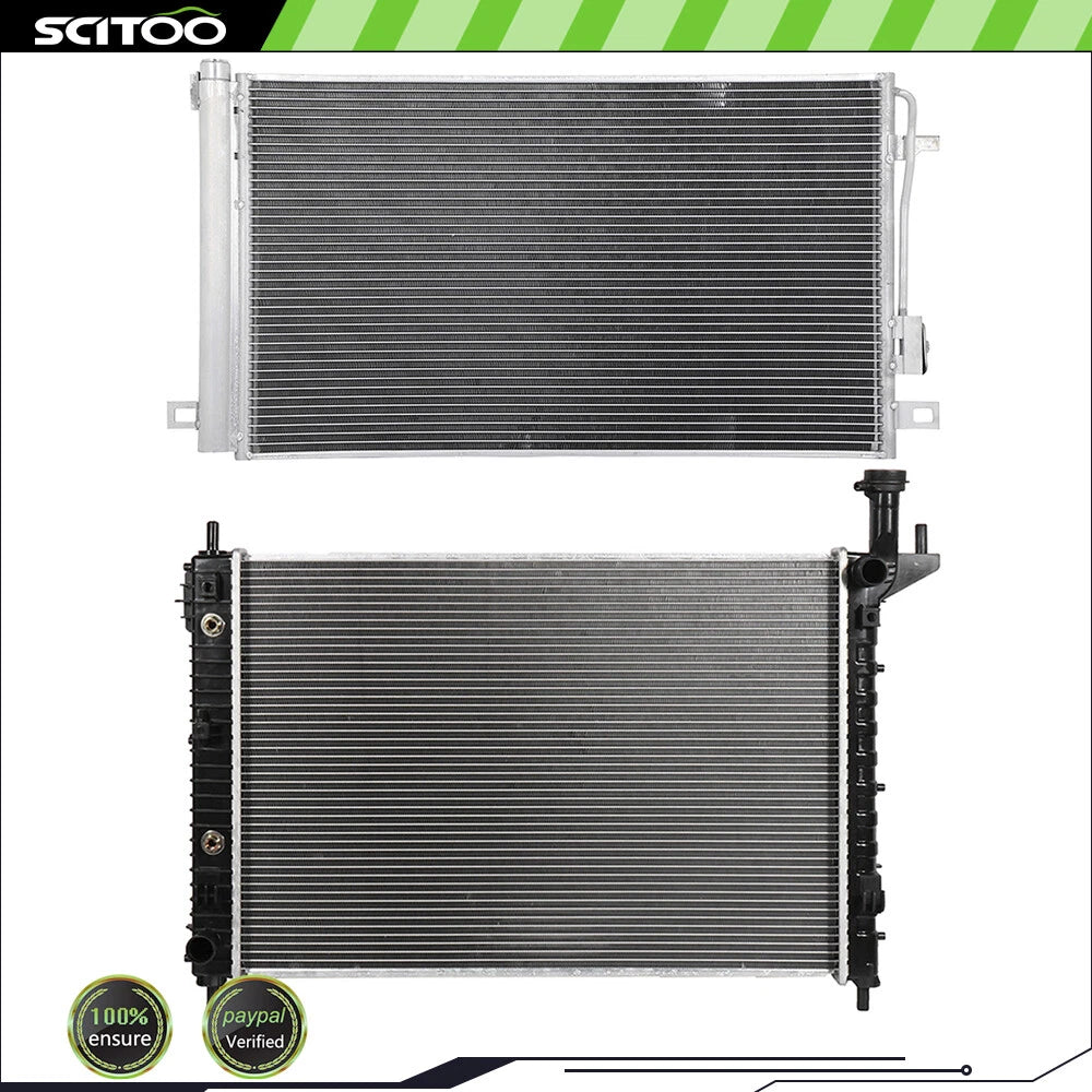 Radiator and A/C Condenser for Chevrolet Traverse (2009–2017) & GMC Acadia (2007–2016)