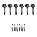 Set of 6 Ignition Coils & Denso Iridium Spark Plugs for F-150 V6