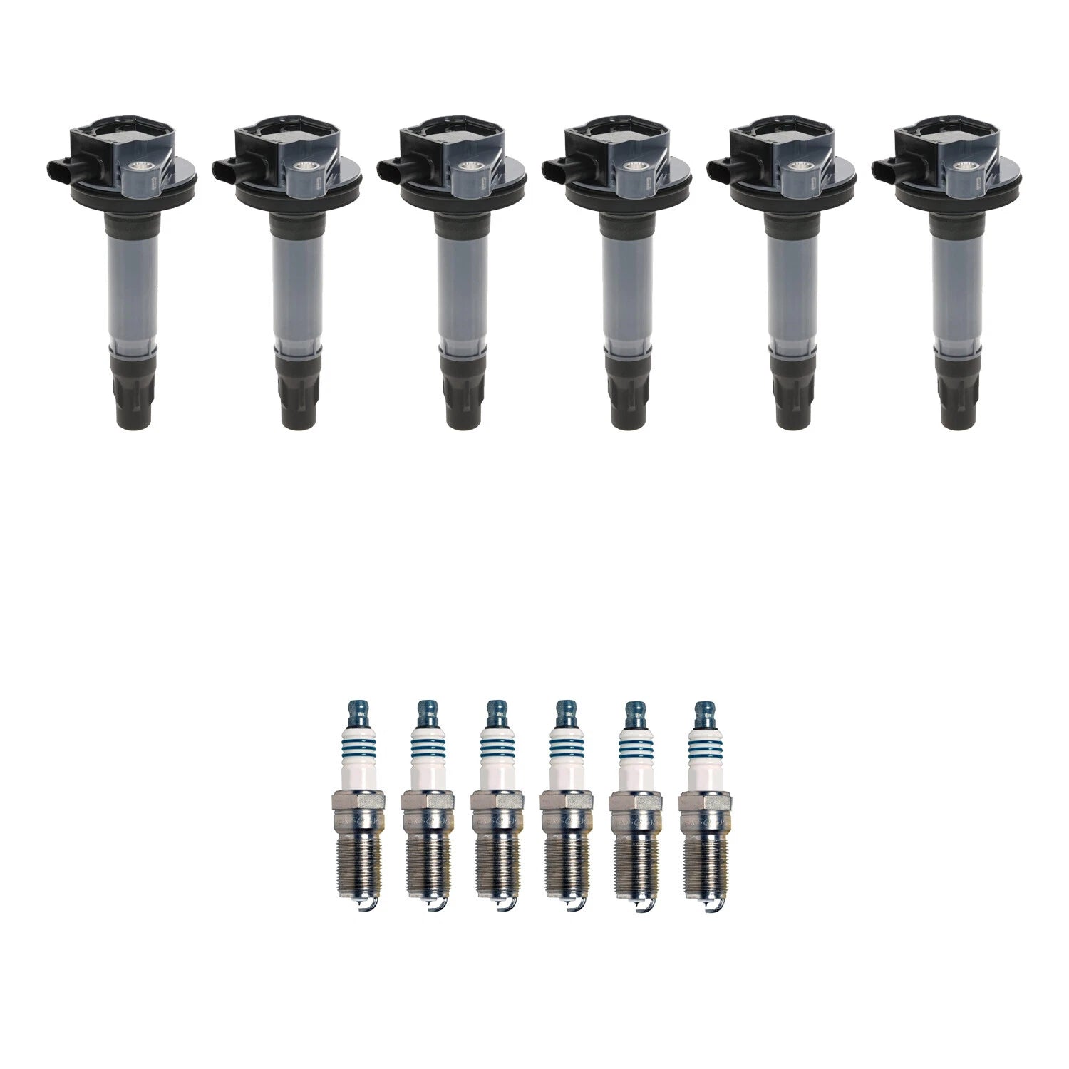 Set of 6 Ignition Coils & Denso Iridium Spark Plugs for F-150 V6