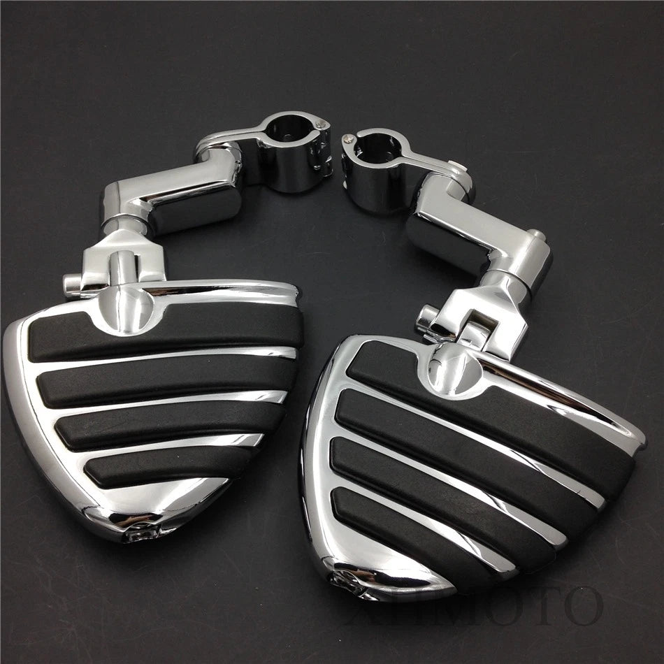 1.5" Wing Footpegs Male Mount Clamps for Honda GoldWing GL1100 GL1200 GL1500 GL1800