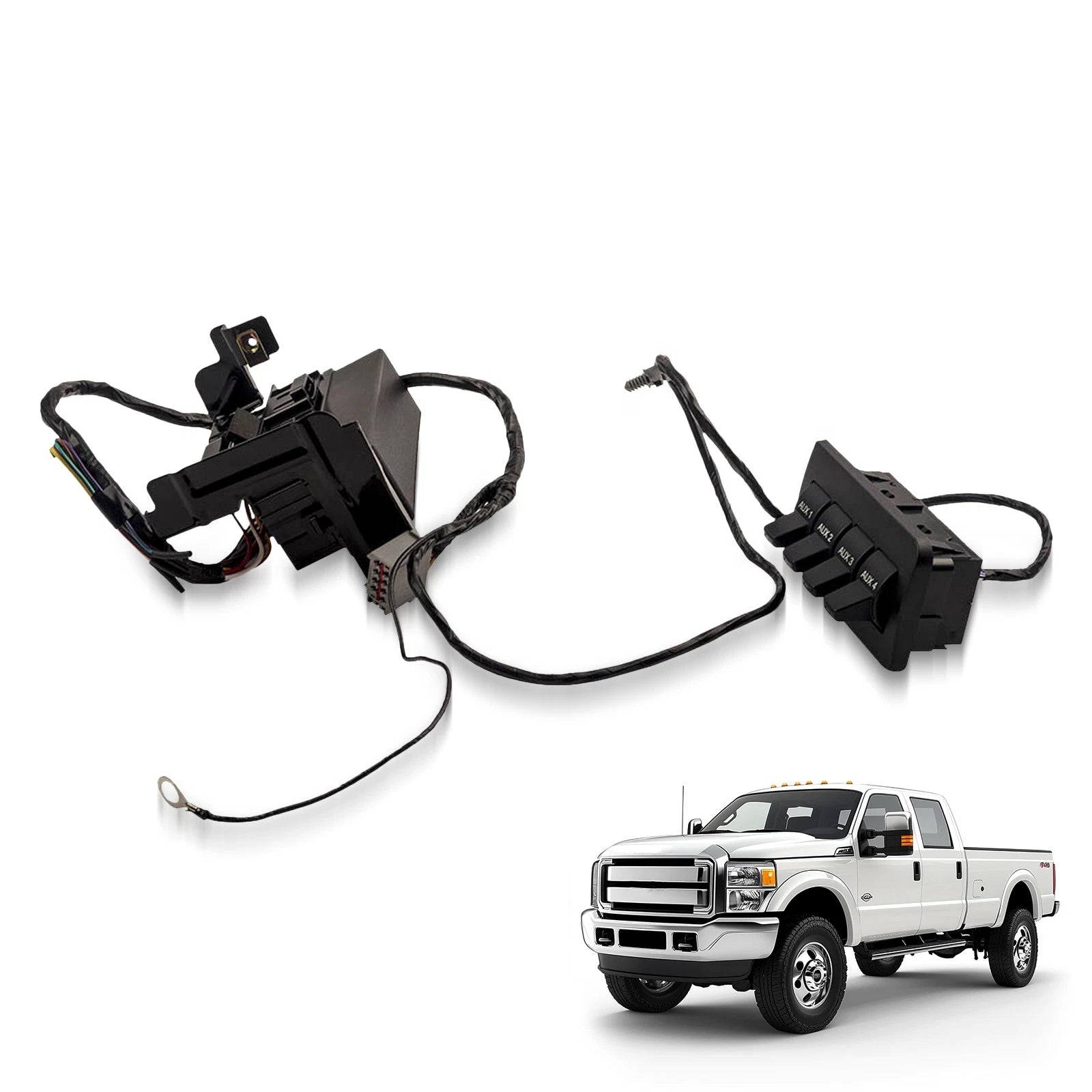 Set of 4 Auxiliary Dash Upfitter Switches for Ford F450 F550 (2011–2016) BC3Z14A303B