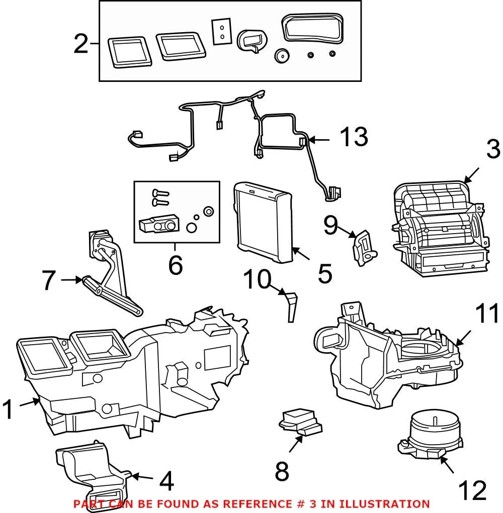 Genuine OEM HVAC Air Inlet Housing for Dodge (68322968AA)