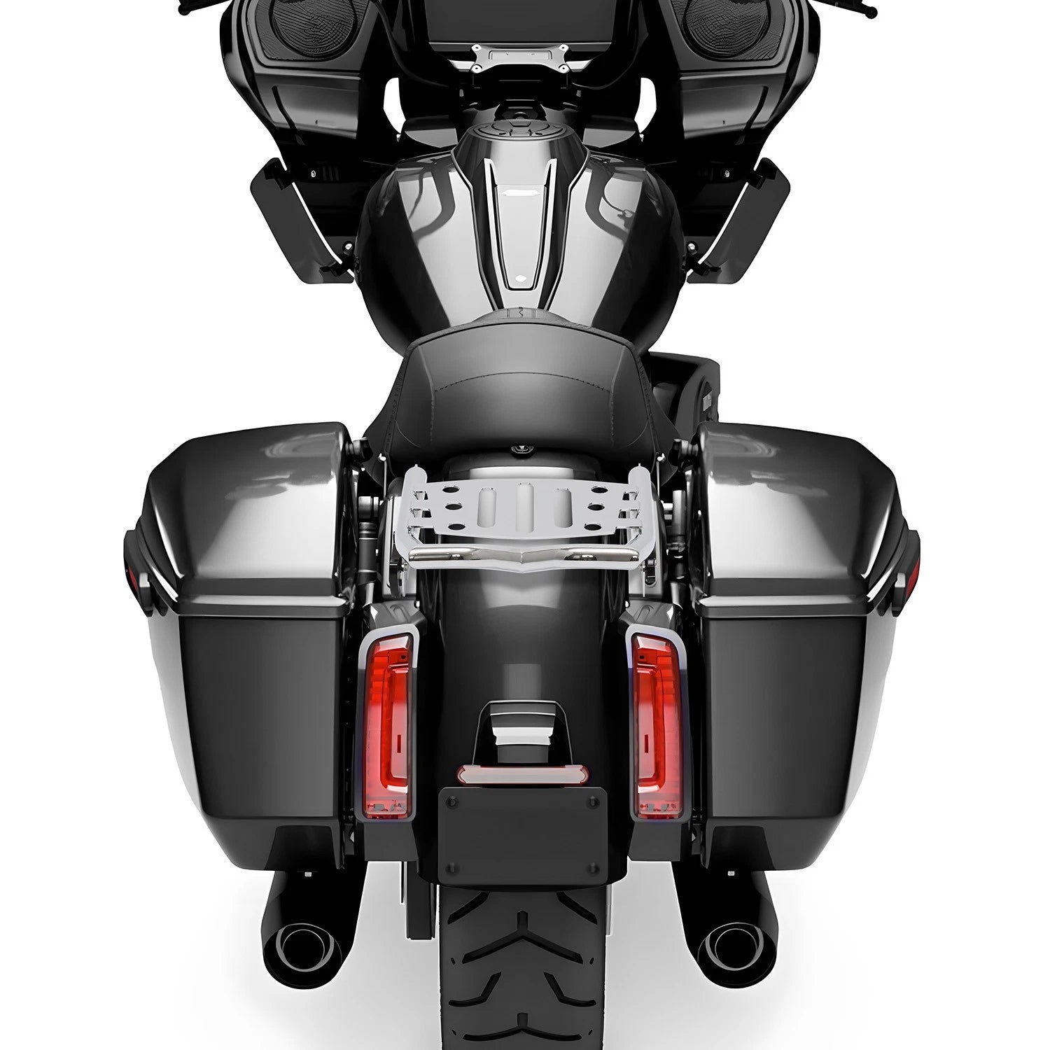 Chrome Detachable Luggage Rack for Harley Touring Models (2009–2025)