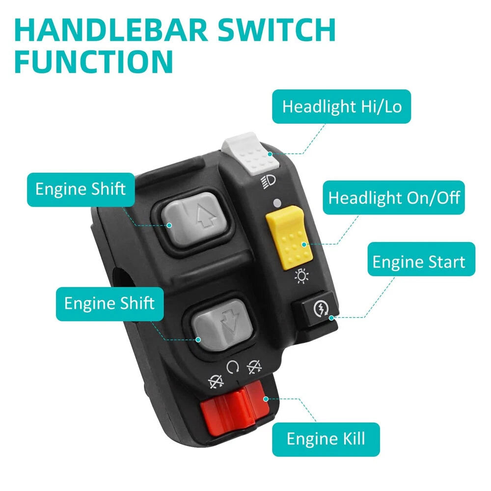 Left Handlebar Start Stop Switch Headlight for Honda Rancher 400 (2000–2006)