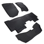 Black All-Weather Floor Mats for Acura MDX (2014–2020) 7 Seater TPE Rubber