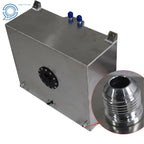 20 Gallon Polished Aluminum Fuel Cell Tank with Level Sender Universal
