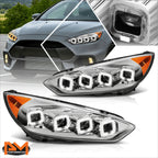 Quad Sequential LED DRL Projector Headlights for Ford Focus (2015–2018)