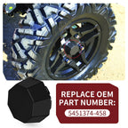 2X Matte Black Hub Cap Cover for Polaris Sportsman 570 (2020–2024)