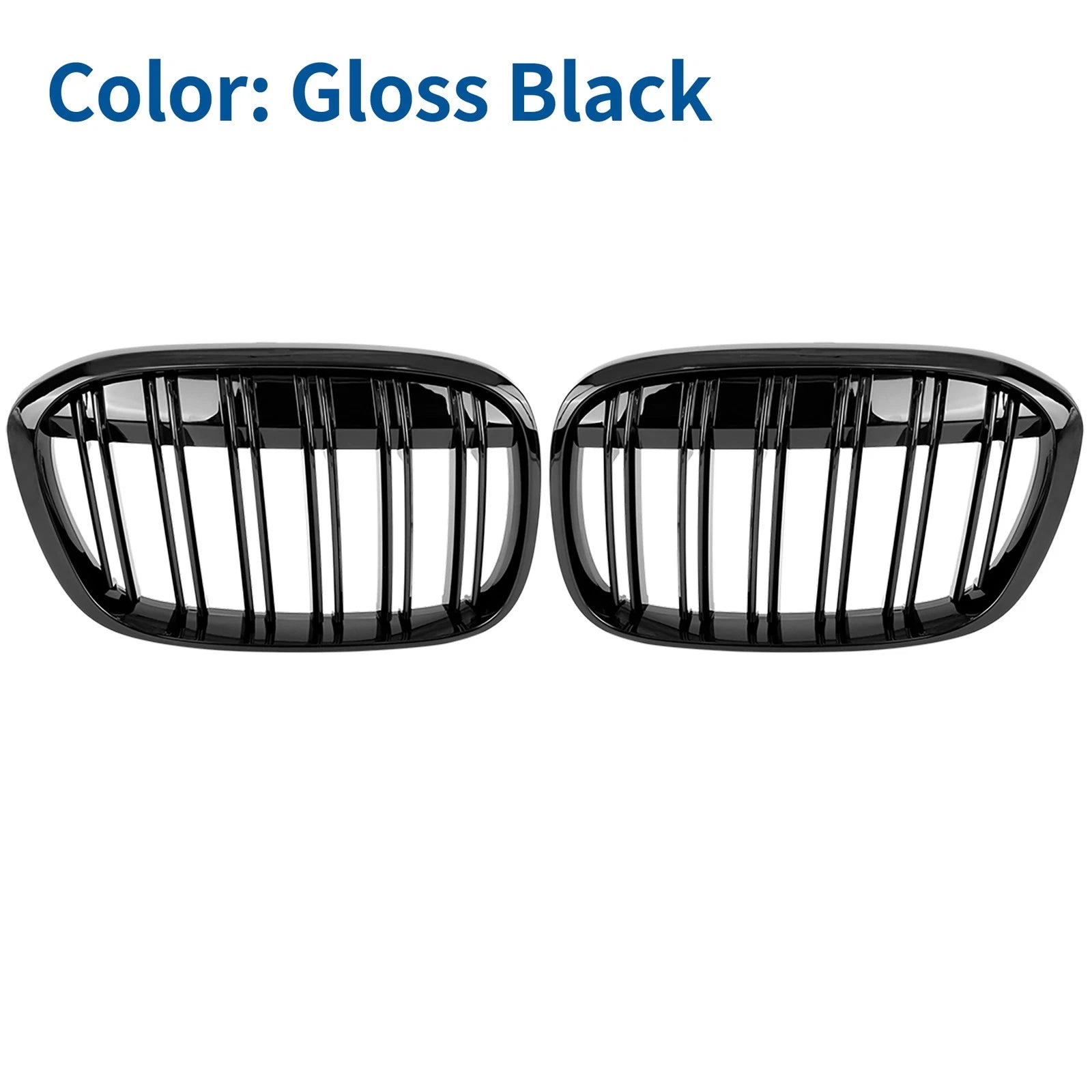 Glossy Black Kidney Grille for BMW X1 (2016–2017)