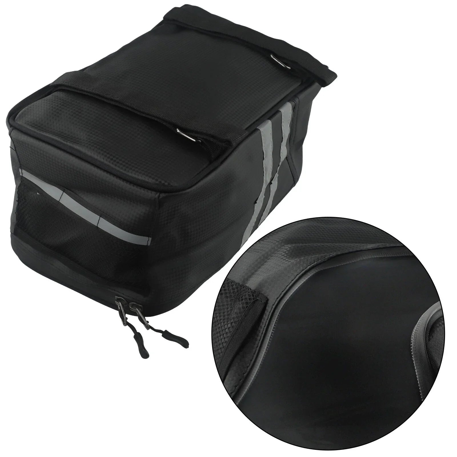 8L Tail Bag for Motorcycle PU Leather Waterproof Large Capacity Storage Bag