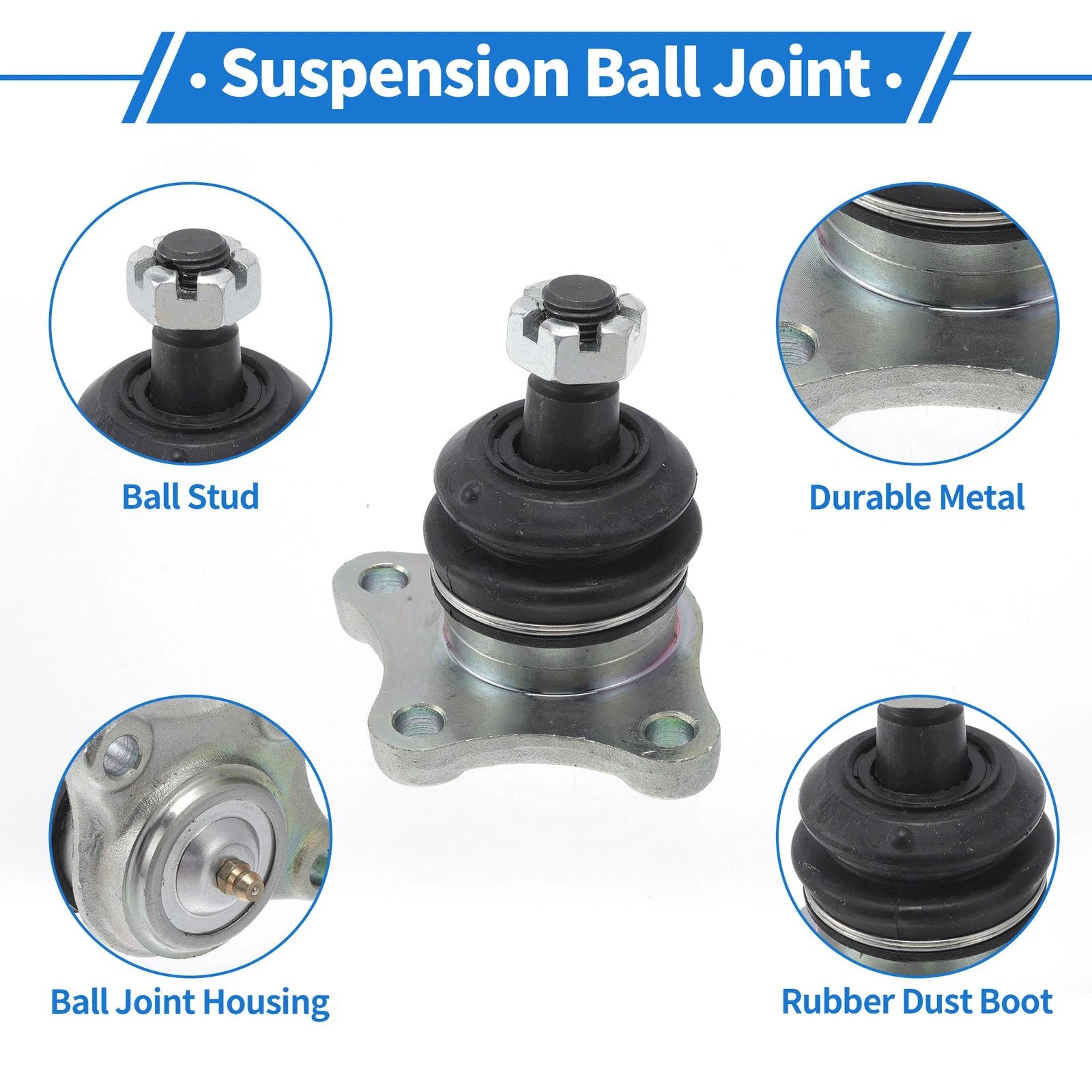 2X Front Lower Ball Joints for Mitsubishi Montero (1992–2000) MB860830