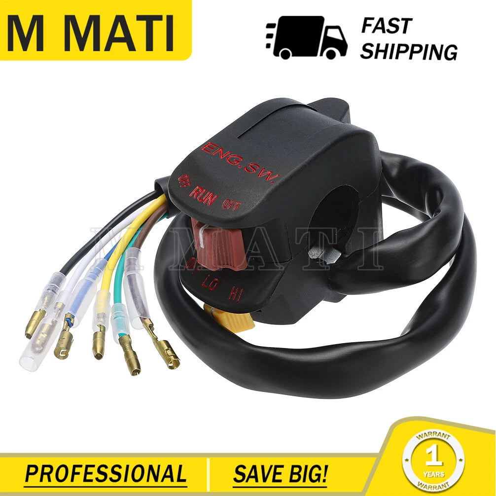 Left Handlebar Run Switch for Honda (35200-958-013, 35200-958-681, 35200-943-680)