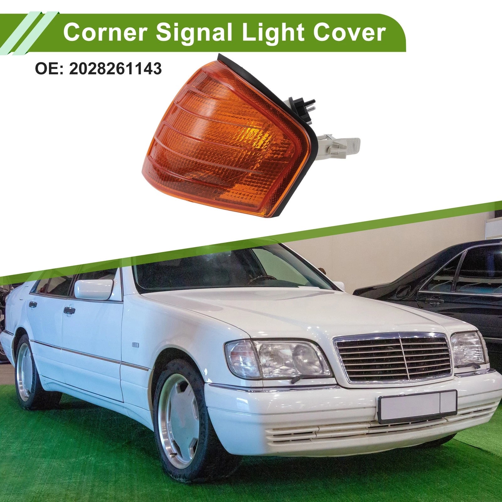 1 Pc Left Corner Signal Light Cover for Mercedes-Benz (1994–2000) No.2028261143
