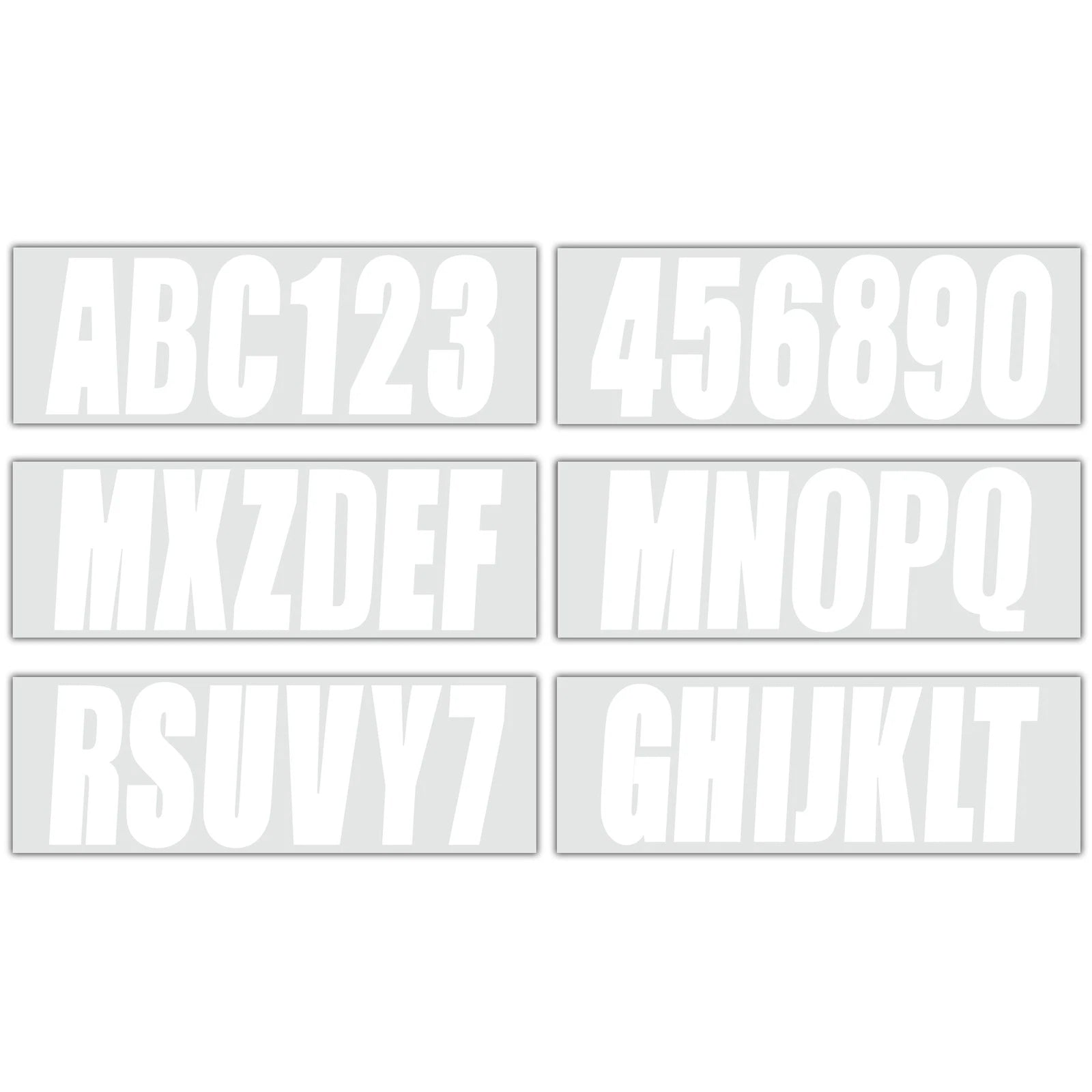 Set of 4 Custom Boat Registration Numbers Decal Stickers A-Z 0-9