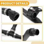 Heater Hose for BMW X1 E84 2.0L Rubber Black (2011-2017)