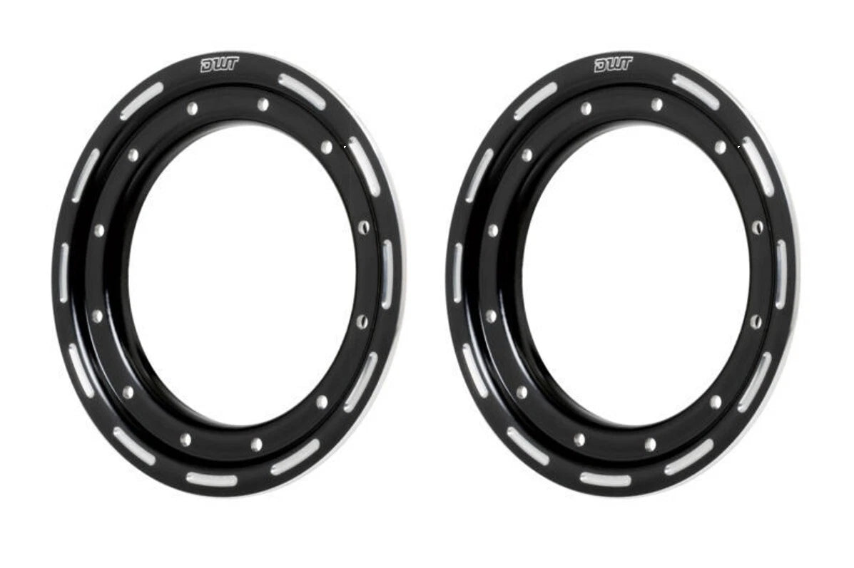 Pair of Beadlock Rings for DWT Alumilte Rok'N Lock G2 G3 (8") Black