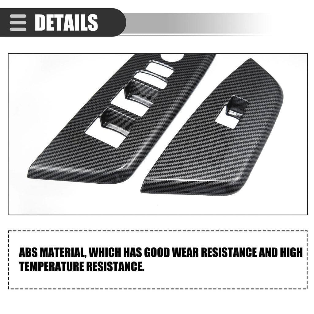 Set of 1 Window Switch Panel Cover Trim ABS for Honda CR-V (2017–2022) Carbon Fiber